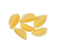 Artif-déco-mag.com - Quartier de Citron Jaune Artificiel X 6 Plastique soufflé L 90x35 mm