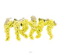 Artif-déco-mag.com - Raisin Blanc Artificiel 90 Grains X 6 en Plastique soufflé L 28 cm Vente SOUMISE A DECRET