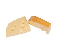 Artif-déco-mag.com - Tranches de Gruyere artificiel x2 en Plastique soufflé L 160x100 mm