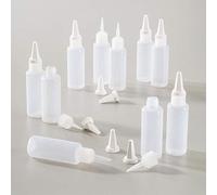 Artif Lot de 10 Grands Flacons Applicateur, 50 ML, Plastique Souple et Embout Conique pour Gutta/Peinture