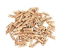 Artif Lot de 100 minis Pinces à Linge en Bois Brut, Long. 4,5 cm, à customiser