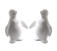 Artif Lot de 2 Pingouins en polystyrène, Hauteur 18 cm, Styropor de densité supérieure