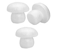 Artif Lot de 3 Champignons en polystyrène, Hauteur 8 cm
