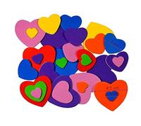 Artif Lot de 30 Gommettes Coeurs en Mousse adhésive, de 1,5 à 4,5 cm, pour Enfant et Scrapbooking