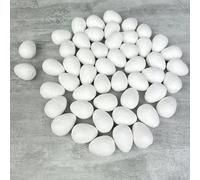 Artif Lot de 50 Petits Oeufs, 4 cm, Ouate de Cellulose avec Trou de Suspension, en Coton compressé