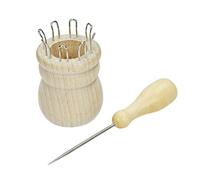Artif Tricotin Bois à 8 Clous, 44 x 50 mm, ø d'ouverture 24mm, pour Laine et Bijoux