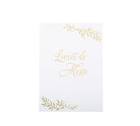 Artifetes 10 Livrets de Messe Jolis Brins Bla ncs et Or