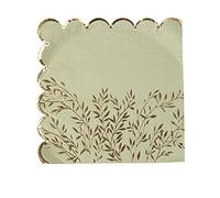 Artifetes 16 Serviettes Papier Jolis BRINS 33CM Vert Sauge
