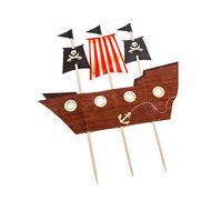 Artifetes DÉCORATION Gateau sur PIC Bateau Pirate 17.5X21CM