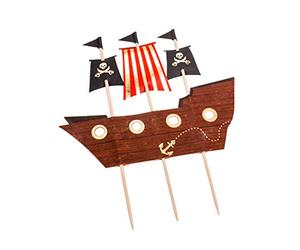 Artifetes DÉCORATION Gateau sur PIC Bateau Pirate 17.5X21CM
