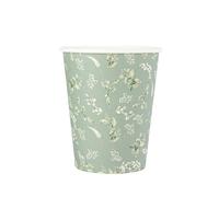Artifetes Générique - 8 GOBELETS Carton BOTANIQUE 255ML Vert DE Gris