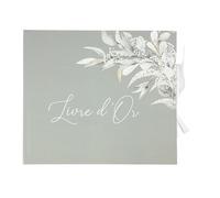 Artifetes Générique - Livre d'or Carton BOTANIQUE 68P 22X19CM Vert Gris