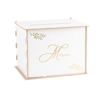 Artifetes Générique - URNE Bois Merci RÉUTILISABLE 30X23.5X23.5CM Blanc