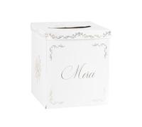 Artifetes Arty Fetes Factory - URNE Carton Merci Noblesse Vintage 21X25CM Blanc