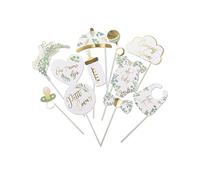 kit photobooth oh baby végétal 11 pieces vert - artifetes 90859 Vert