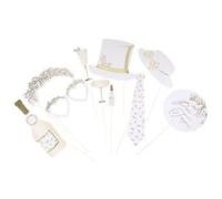 Artifetes Kit Photobooth Mariage Blanc et Or Jolis Brins