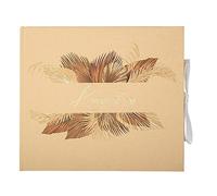 artifêtes Livre d'or Carton Palm Leaf 68P 22X19CM Sable Or