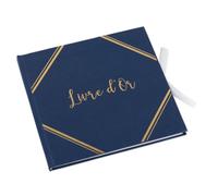 artifêtes Livre d'or Liserai Bleu et Or 21 cm