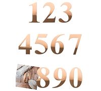 Artifetes Sticker Chiffre 4 Autocollant 15CM Or Rose