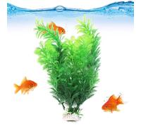 Artificial Aquatic Plant Fish Tank Landscaping - Soft Silk Leaves Green Velvet Tree | Realistic Aquarium Decoration For Betta, Shrimp & Reptiles | Fade Resistant Water Grass For Fresh