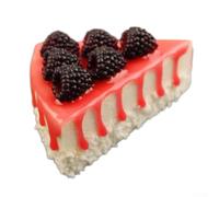 Artificial Bakery Slice Cake Prop for Shop Display and Party Decorations, Real PU Foam Fake Cake Model Suitable for Home and Commercial Use (F)