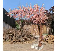 Artificial Cherry Blossom Tree Arch - Realistic Pink Sakura for Indoor/Outdoor Wedding & Home Decor, Handcrafted Silk Flowers for Party Backdrops(2.5mx2m)