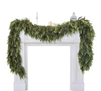 Artificial Christmas Garland, Real Touch Green Pine Wreath, Holiday Decorative Garland, Lifelike Seasonal Accent, Perfect for Fireplace Mantel Tree Staircase Porch Door Table, 70.86inch