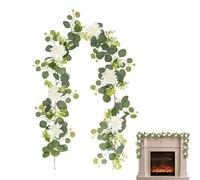 Artificial Eucalyptus Garland - 6 Foot Floral Greenery Wedding Wreath, Flower Garland Table Runner Backdrop Wall Decor Decoration | Staircase Banister Drape, Wedding Sweetheart Table, Event Entrance