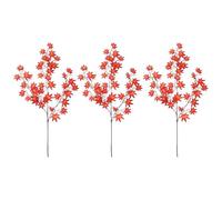 Artificial Fall Leaves Stems - 3pcs 44.3in Faux Autumn Branches Decor