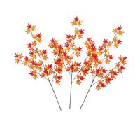 Artificial Fall Leaves Stems - 3pcs 44.3in Faux Autumn Branches Decor