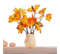 Artificial Fall Stems, Bendable Maple Leaf Branches for Vase Filler Home