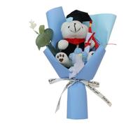Artificial Floral Arrangements Long-Lasting Woven Plush Flower Bouquet | Graduation Flower for Graduation Ceremony Party Children Boys Girls College High School Seniors Photo Prop Class 2025 Keeps