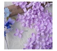 Artificial Flower Petals 3cm Petal Fake Wedding Homedecor DIY Scrapbook Card Craft Satin Applique 100pcs(Purple)