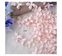 Artificial Flower Petals 3cm Petal Fake Wedding Homedecor DIY Scrapbook Card Craft Satin Applique 100pcs(Light pink)