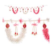Artificial Flowers Door Toran Hanging Bandanwar Gota Balls Garlands Wall Hanging for Entrance Temple Festival Indian Traditional Decorations Valance for Home Main Door Office Mandir Wedding Decor