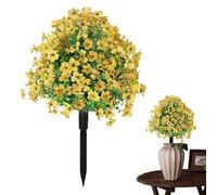 Artificial Flowers for Outdoors - Fade Resistant No Fade with Ground Stake | Artificial Fake Flowers for Outdoor | for Outside Indoor Garden Patio Porch Landscaping Cemetery Door Spring Ground Wedding
