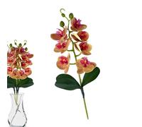 Artificial Flowers Indoor - Aesthetic Orchid Vase Decor | Artificial Flowers for Decoration,for Indoor Outdoor Home Bedroom Bathroom Living Room Office Farmhouse