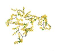 Artificial Forsythia Vine Yellow Plastic Outdoor Decor