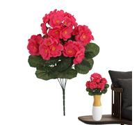 Artificial Geranium Flowers - 14.17x7.87 In ,Realistic UV Resistant Fake Geranium ,Long-Lasting Vibe | Artistic Aesthetic Simulation Flowers For Living Rooms, Bedrooms, Dining Rooms, Weddings, Parties
