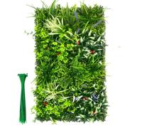 Artificial Green Wall Panel 50cm x 100cm,Faux Plant Flower Living Wall, Grass Fence Hedge Privacy Screen,Indoor Outdoor Waterproof UV Protected,for Home Garden Office Shop Café Wedding Decor (R)