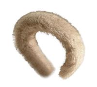 Artificial Hairband, Plush Headwear, Cozy Fit Wedding Accessory Comfortable Stylish Design Adjustable Size, Winter Hairband for Outdoor, 1.77x4.72inches