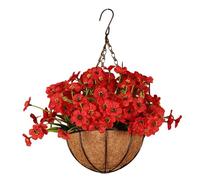 Artificial Hanging Baskets avec fleurs - Realistic Artificial Flowers Hanging Flower Baskets - Realistic Artificial Hanging Plants