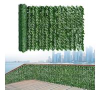 Artificial Ivy1 x 1 m - Clôture verte de protection de balcon d'extérieur résistante aux intempéries pour décoration de jardin, haie d'intimité pour améliorer l'esthétique extérieure
