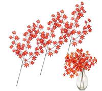 Artificial Maple Branches - Silk Leaves Bendable Iron Wire 110cm 44.31in