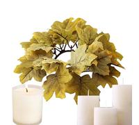 Artificial Maple Leaf Candle Holders | Cute Fall Candle Wreaths Hangable