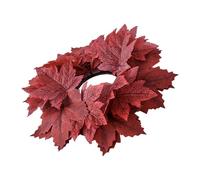 Artificial Maple Leaf Candle Holders | Cute Fall Candle Wreaths Hangable