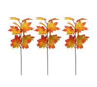 Artificial Maple Stems, 3 Piece Realistic Red Fall Branches for Vase Decor