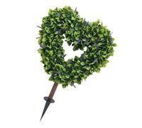 Artificial Outdoor Topiary, Simulated Heart Shaped Plant Stakes, Spring Garden Decoration with Realistic Greenery Design, Topiary Garden Stakes for Courtyard Lawn Porch Backyard Farmhouse Wedding
