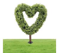 Artificial Outdoor Topiary, Simulated Heart Shaped Plant Stakes, Spring Garden Decoration with Realistic Greenery Design, Topiary Garden Stakes for Courtyard Lawn Porch Backyard Farmhouse Wedding