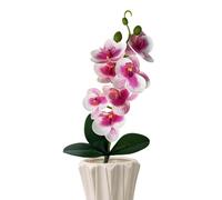 Artificial Phalaenopsis - 37.5cm Fake Flower Artificial Flowers Orchid Stem | PP 7 Bloom 3 Leaf Floral Arrangement Decoration for Wedding Home Party Table Centerpiece